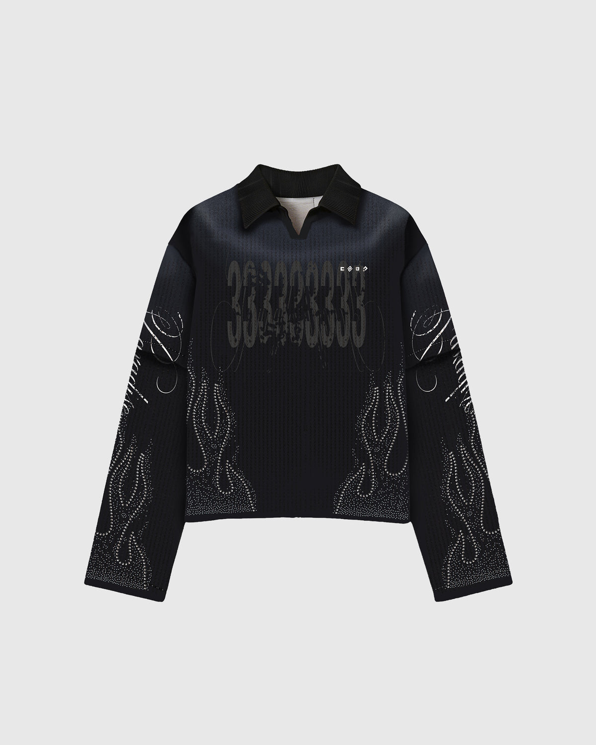 PARADISE LONG SLEEVES BLACK – WAFFLE SERIES