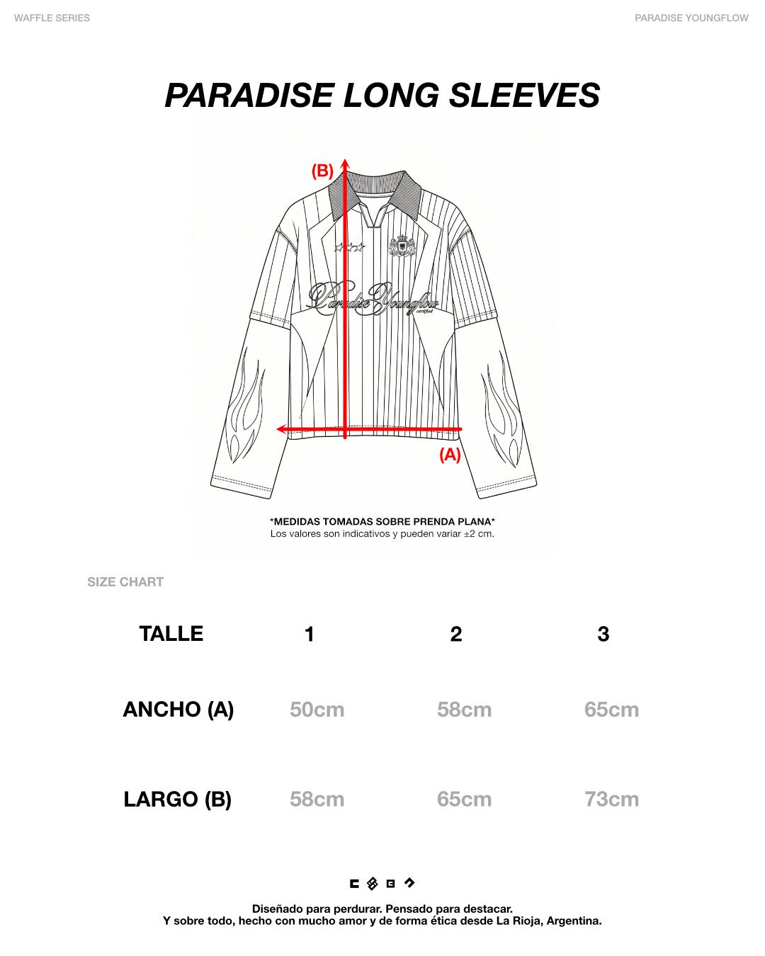 PARADISE LONG SLEEVES RED – WAFFLE SERIES: imagen 5
