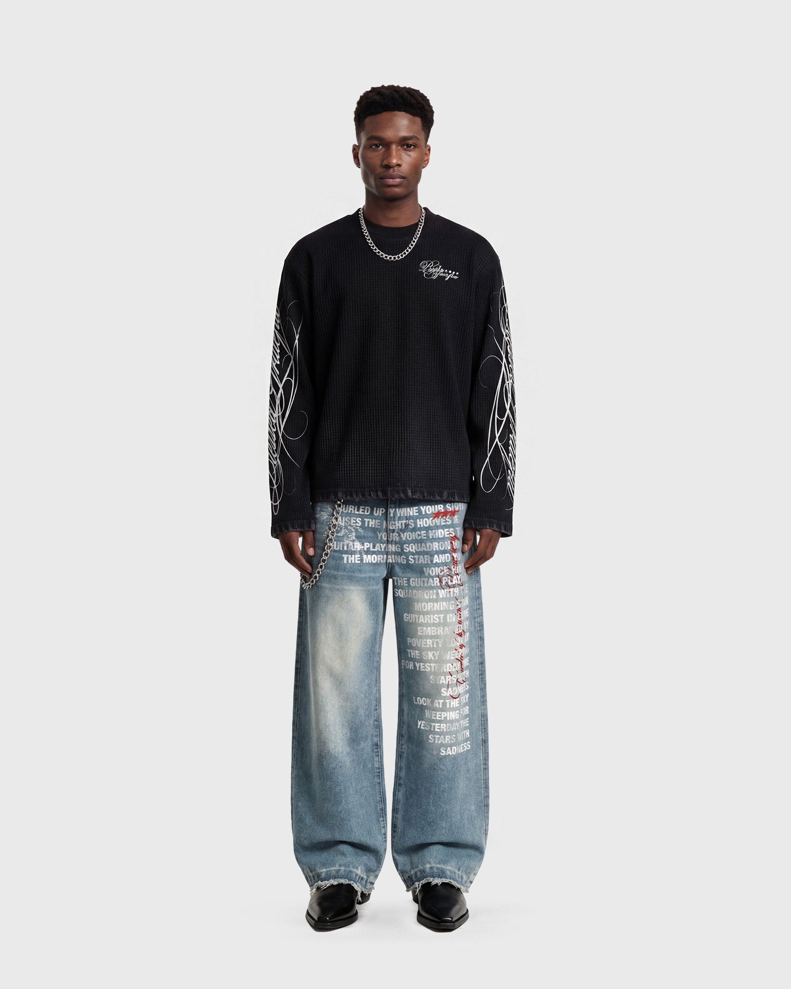 LONG SLEEVES – SCRIPT BASICS BLACK: imagen 3